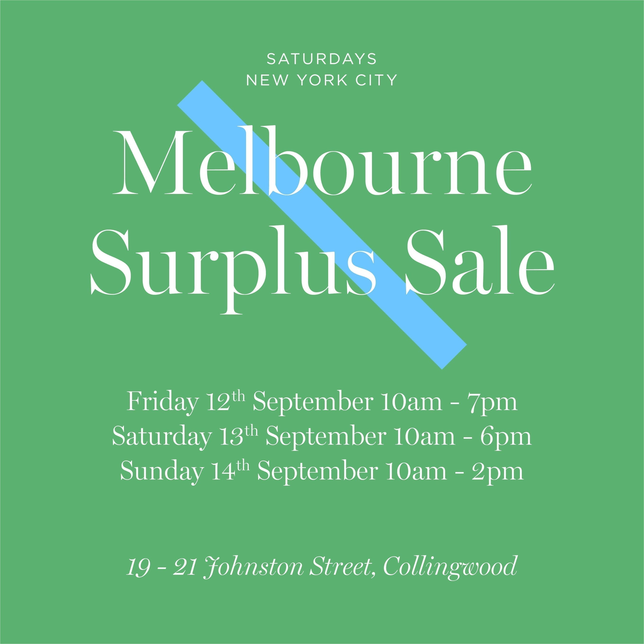 Melbourne Surplus Sale '25