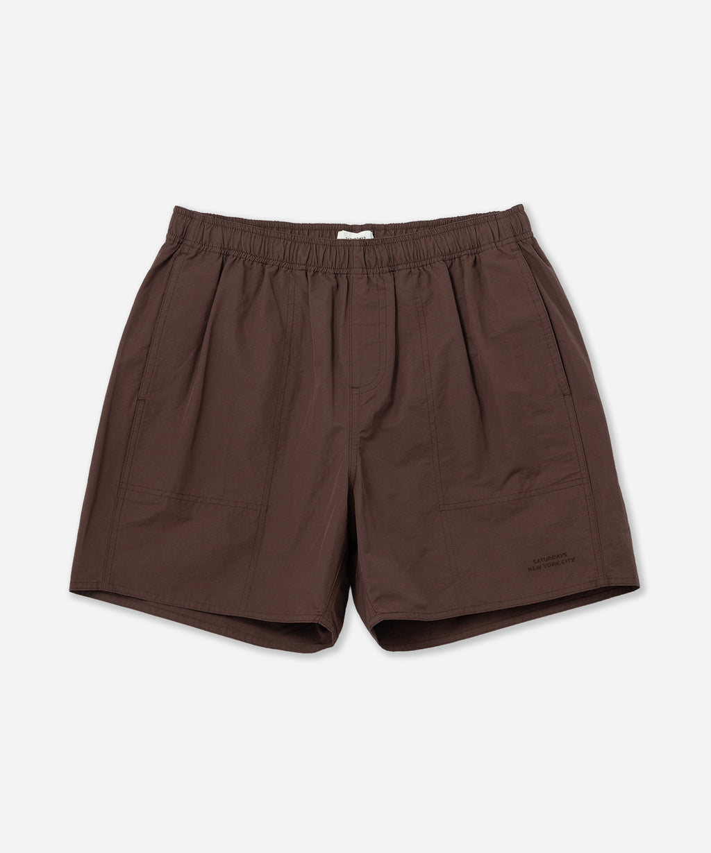 Saturdays NYC Talley Swim Short in Dark Brown
