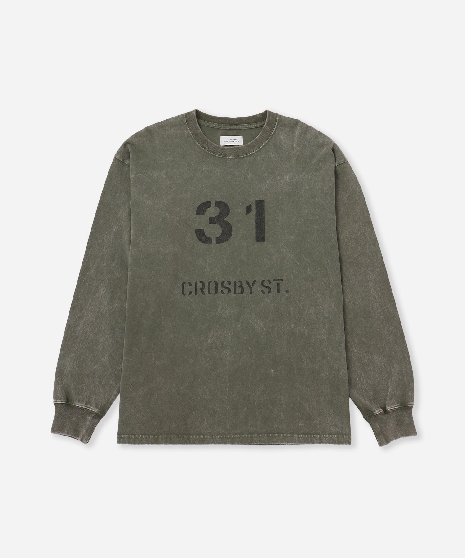 Crosby Stencil Print Relaxed Long Sleeve Tee