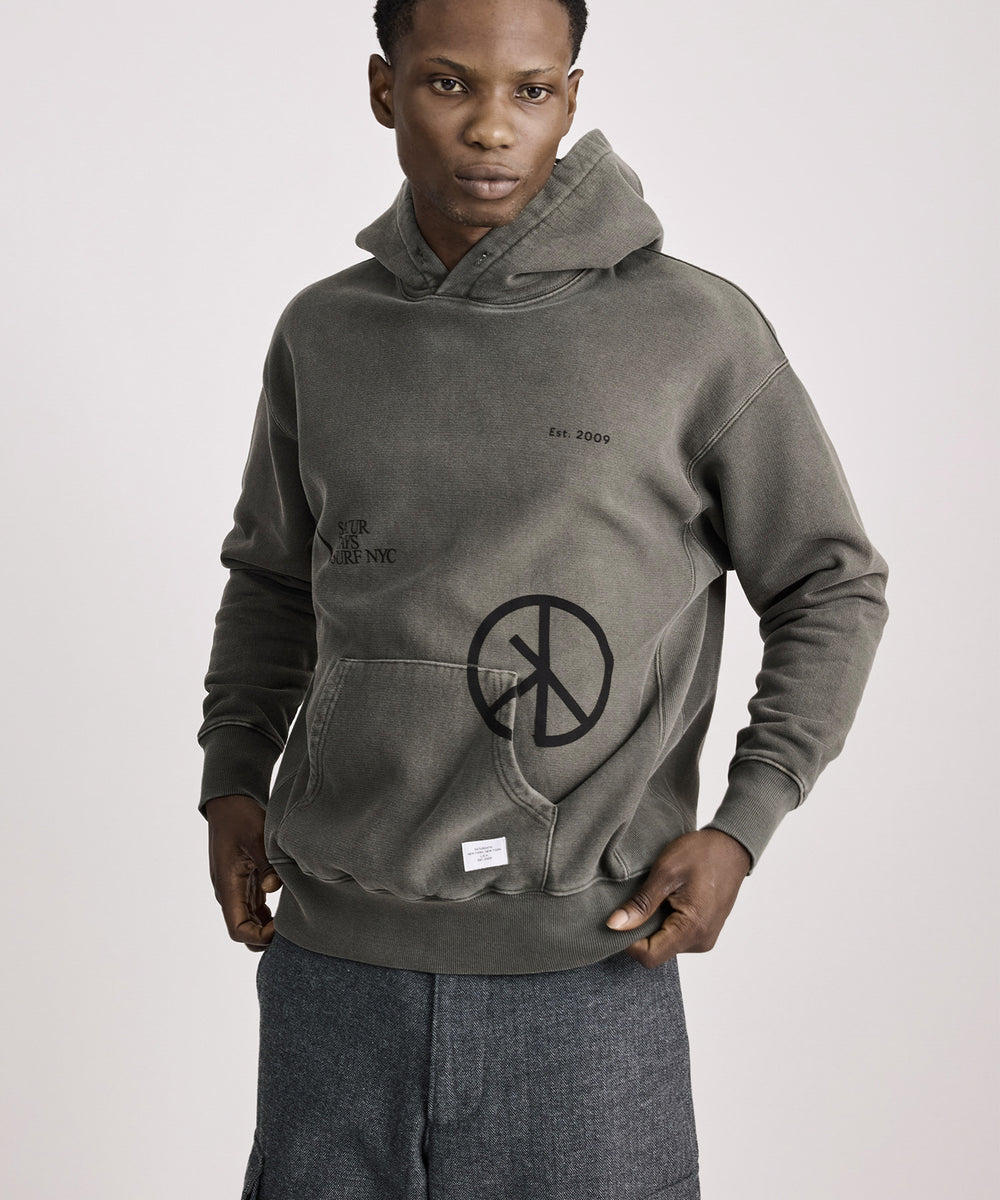 【オリーブ（37）】Warren Sunburned Peace Hoodie Warren Sunburned Peace Hoodie | Saturdays NYC