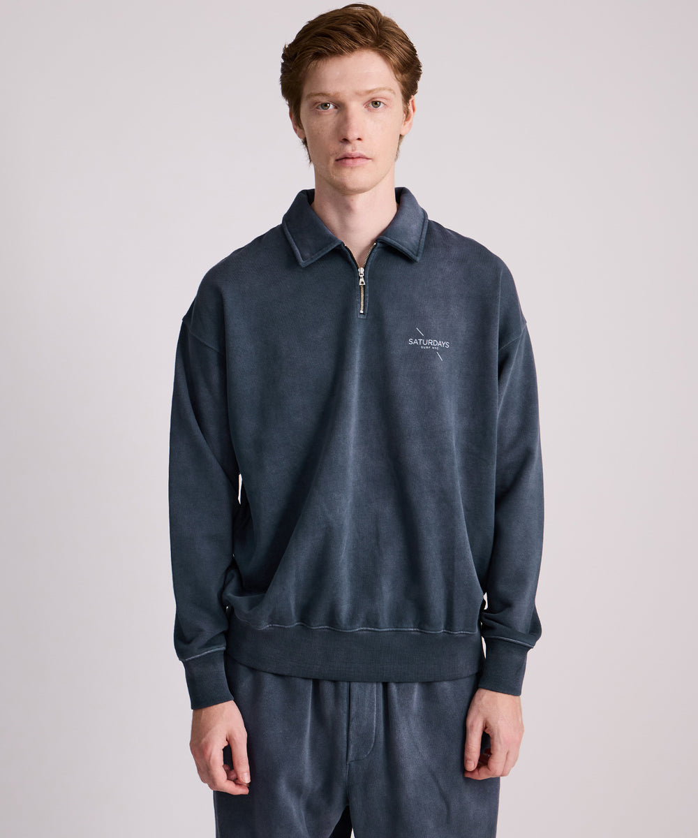 【ベージュ（27）】Mott Relaxed Quarter Zip Surf Sweatshirt Mott Relaxed Quarter Zip Sweatshirt | Saturdays NYC Japan