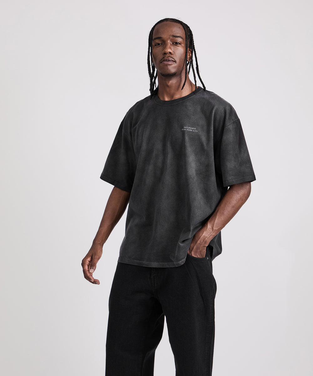 トップス MIYAGIHIDETAKA BLACK Dyed Bandana Shirt MIYAGIHIDETAKA x Saturdays Bandana Slash T-Shirt | Saturdays NYC