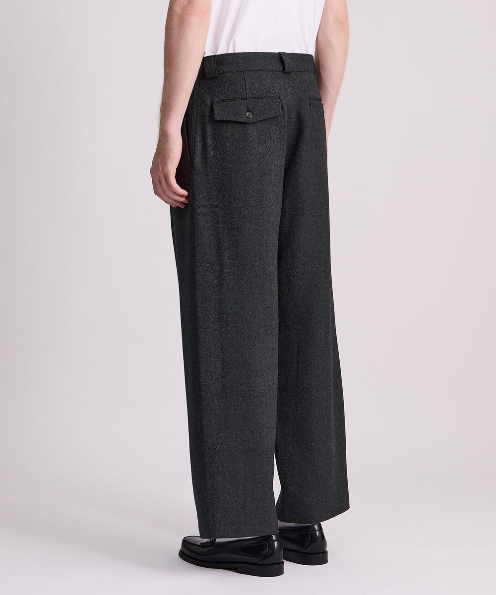 George Wool Wide Two Tuck Pant | Saturdays NYC