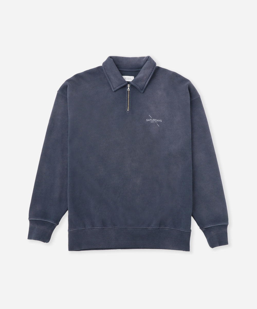 【スミクロ（05）】Mott Relaxed Quarter Zip Surf Sweatshirt Mott Relaxed Quarter Zip Surf Sweatshirt | Saturdays NYC