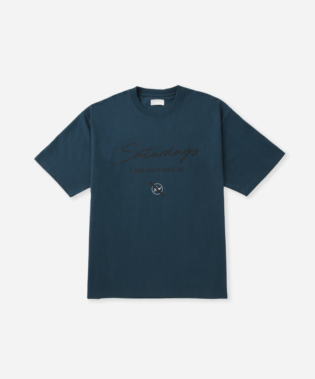 Saturdays NYC FRAGMENTxSaturdays NYC Short Sleeve T-Shirt in Blue