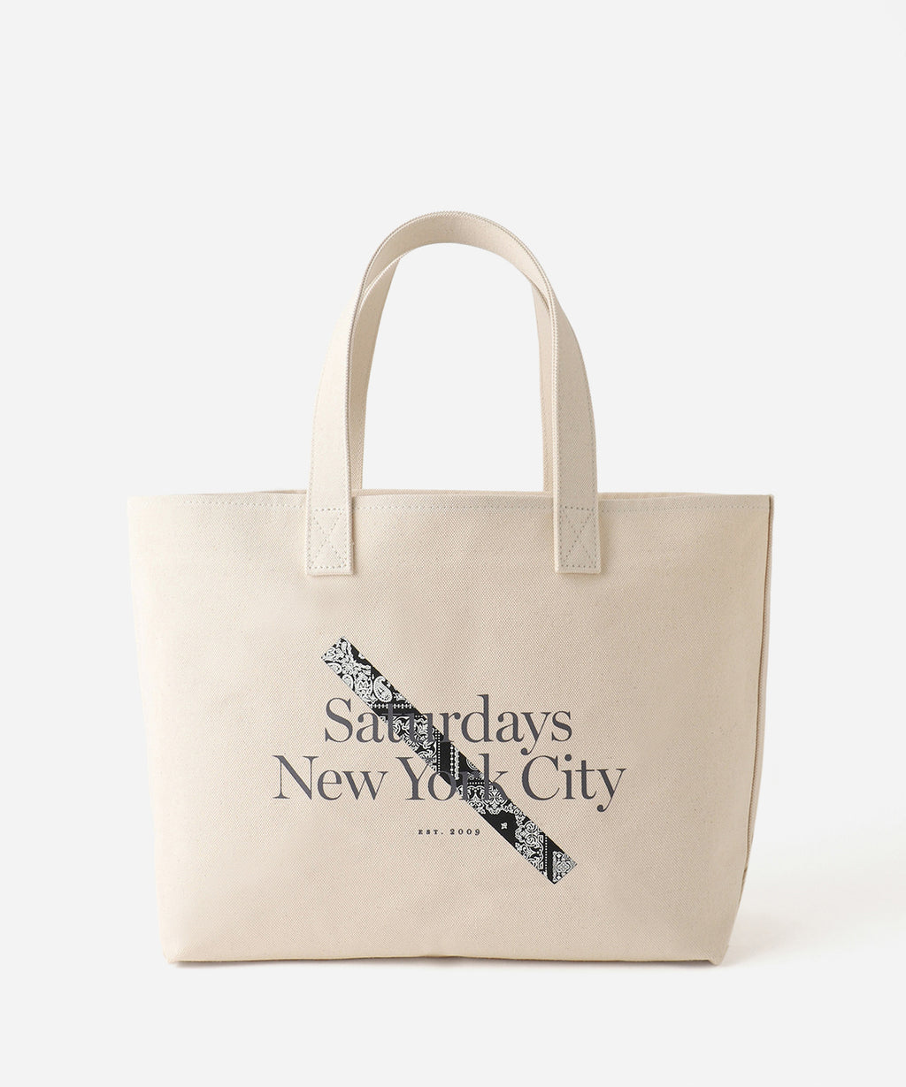 Saturdays NYC MIYAGIHIDETAKA x Saturdays Bandana Slash Tote Bag in Black