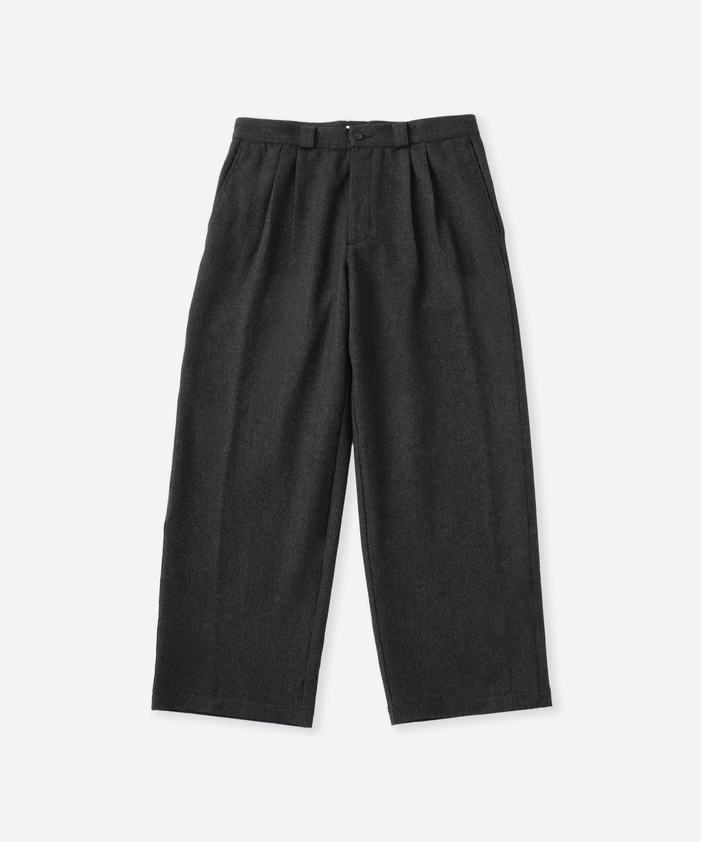 George Wool Wide Two Tuck Pant