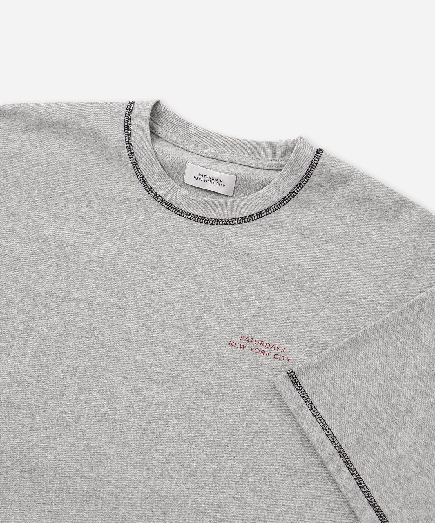 Contrast Stitch Relaxed Short Sleeve Tee