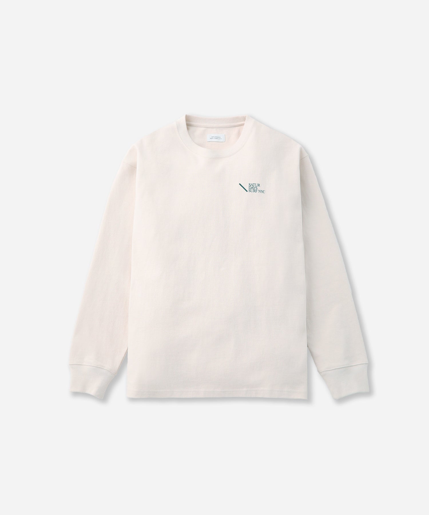 Saturdays NYC Max Weight Relaxed Surf Long Sleeve Tee in Ivory