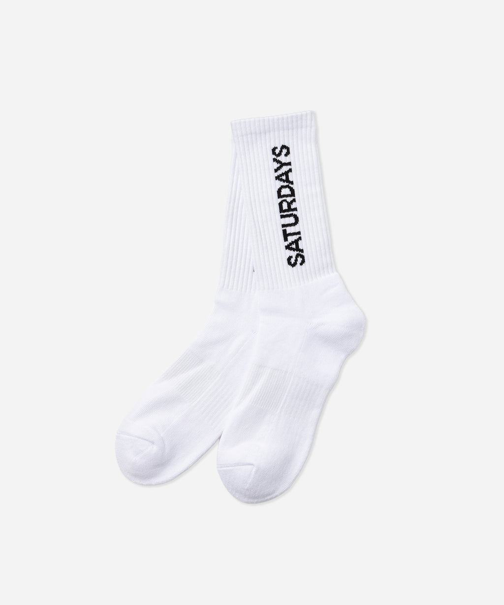 Saturdays NYC Logo Socks in White