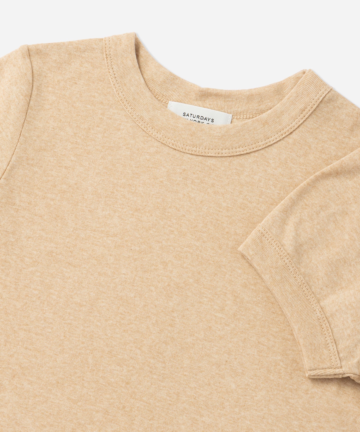 Saturdays NYC Naomi Ribbed Tee in Beige