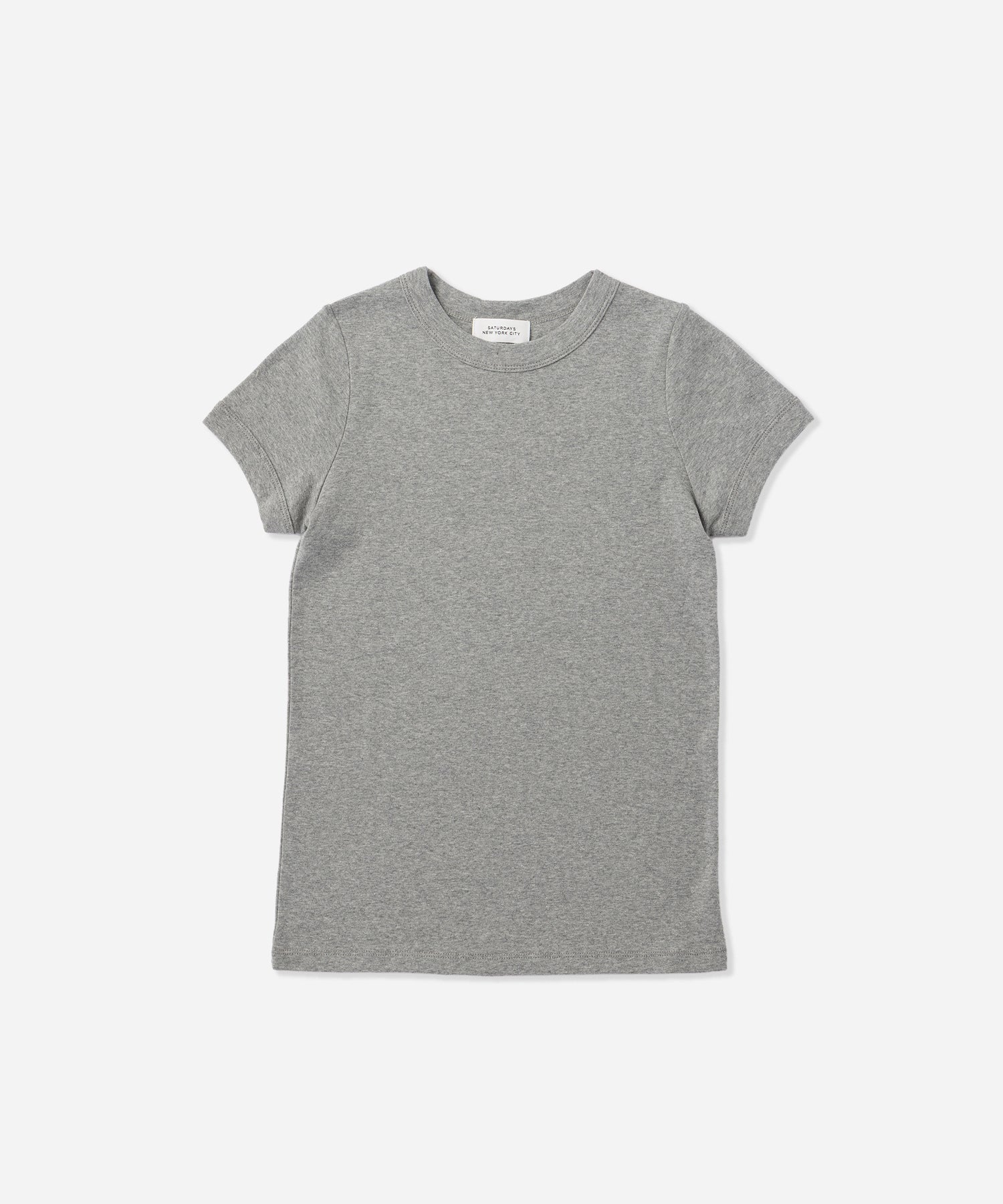 Saturdays NYC Naomi Ribbed Tee in Gray