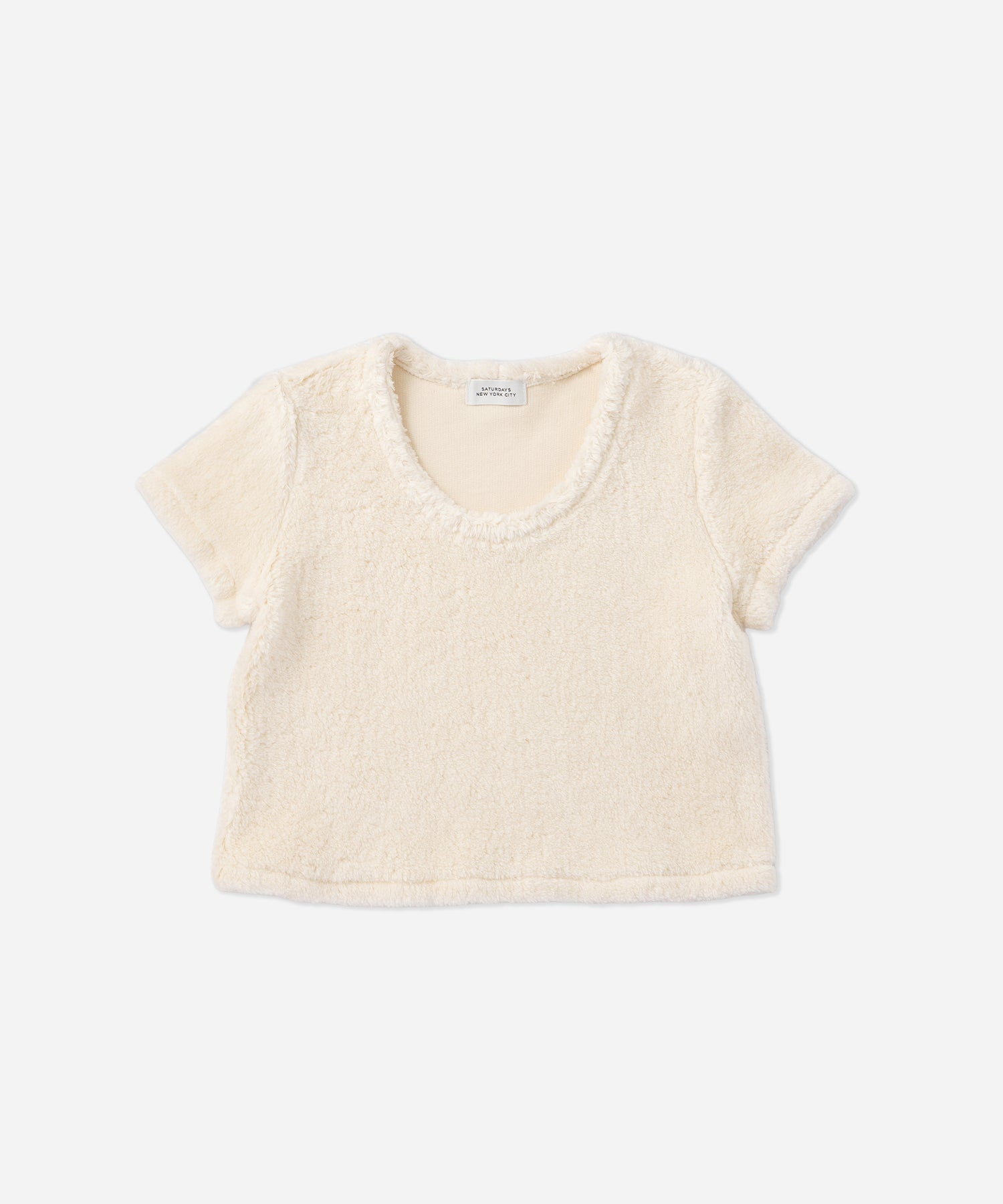 Saturdays NYC Alexis Shearling Tee in Off White
