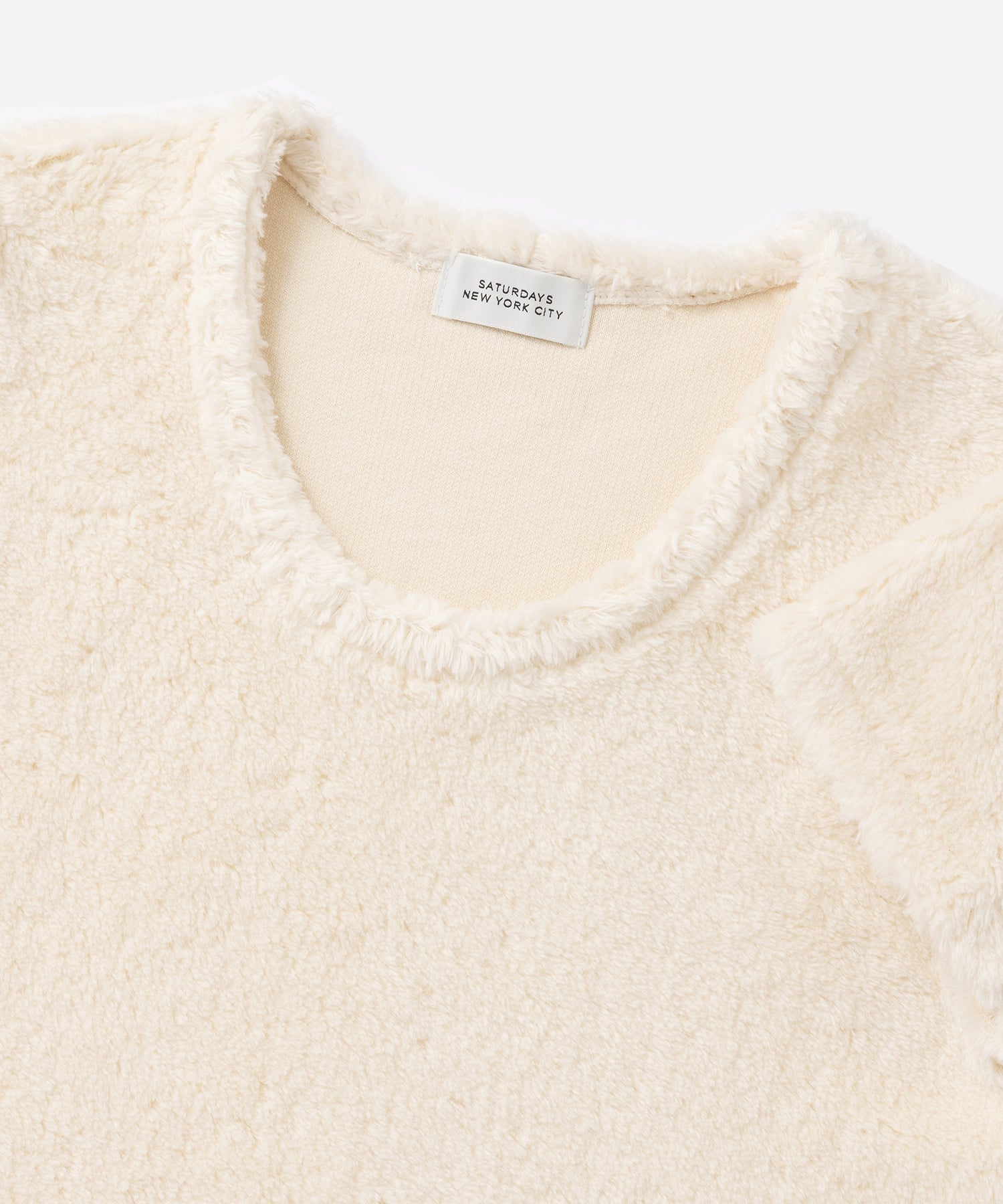 Saturdays NYC Alexis Shearling Tee in Off White