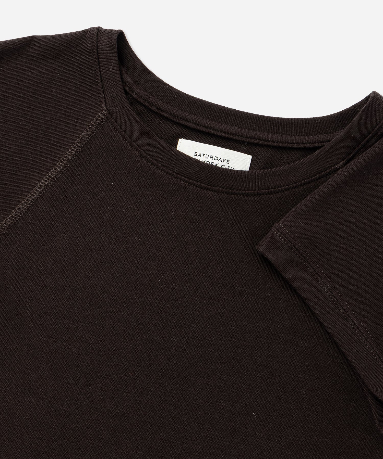 Saturdays NYC Bree Capped Sleeve Tee in Dark Brown