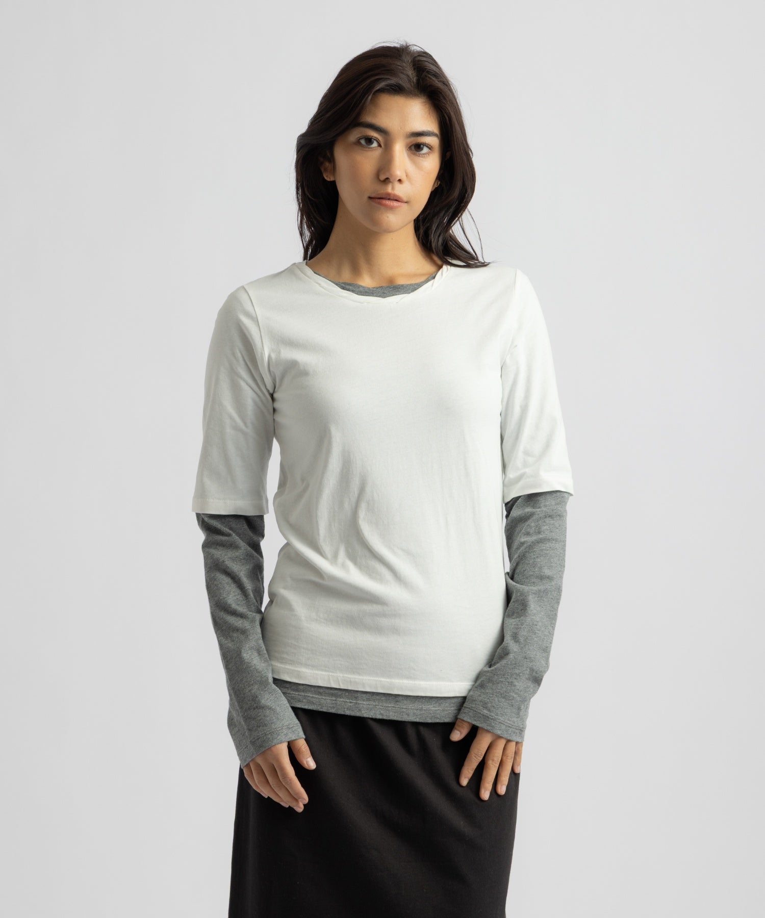 Saturdays NYC Drewe Multi Layer Top in Gray