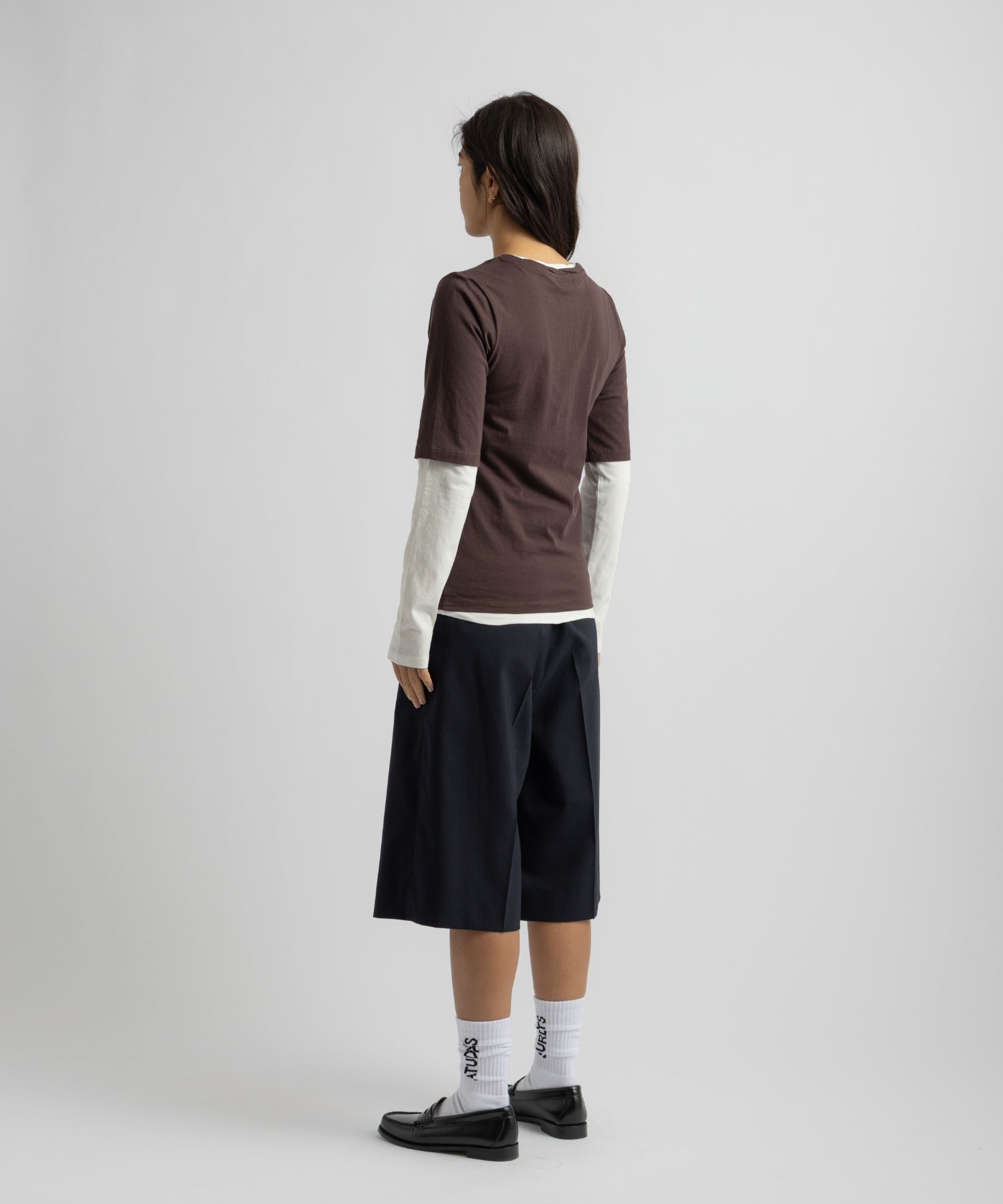 Saturdays NYC Drewe Multi Layer Top in Dark Brown
