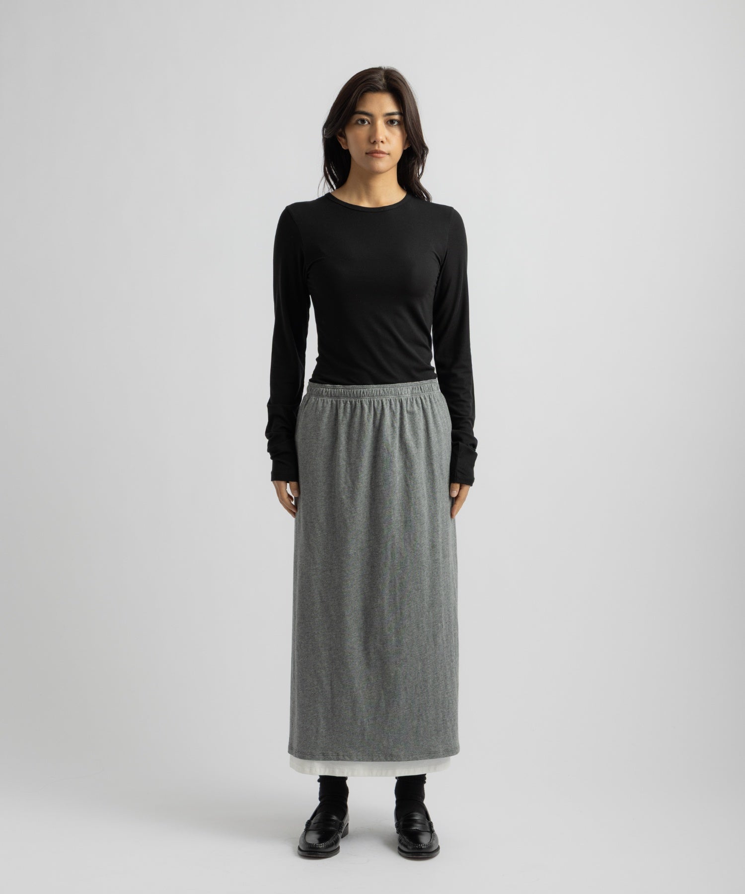 Saturdays NYC Steff Fitted Long Sleeve Top in Black