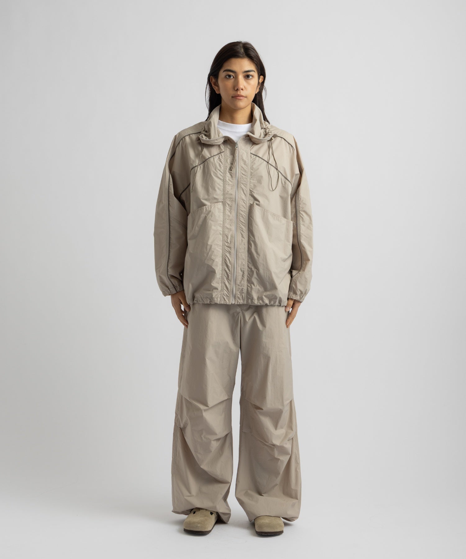 Saturdays NYC Edie Windbreaker in Beige