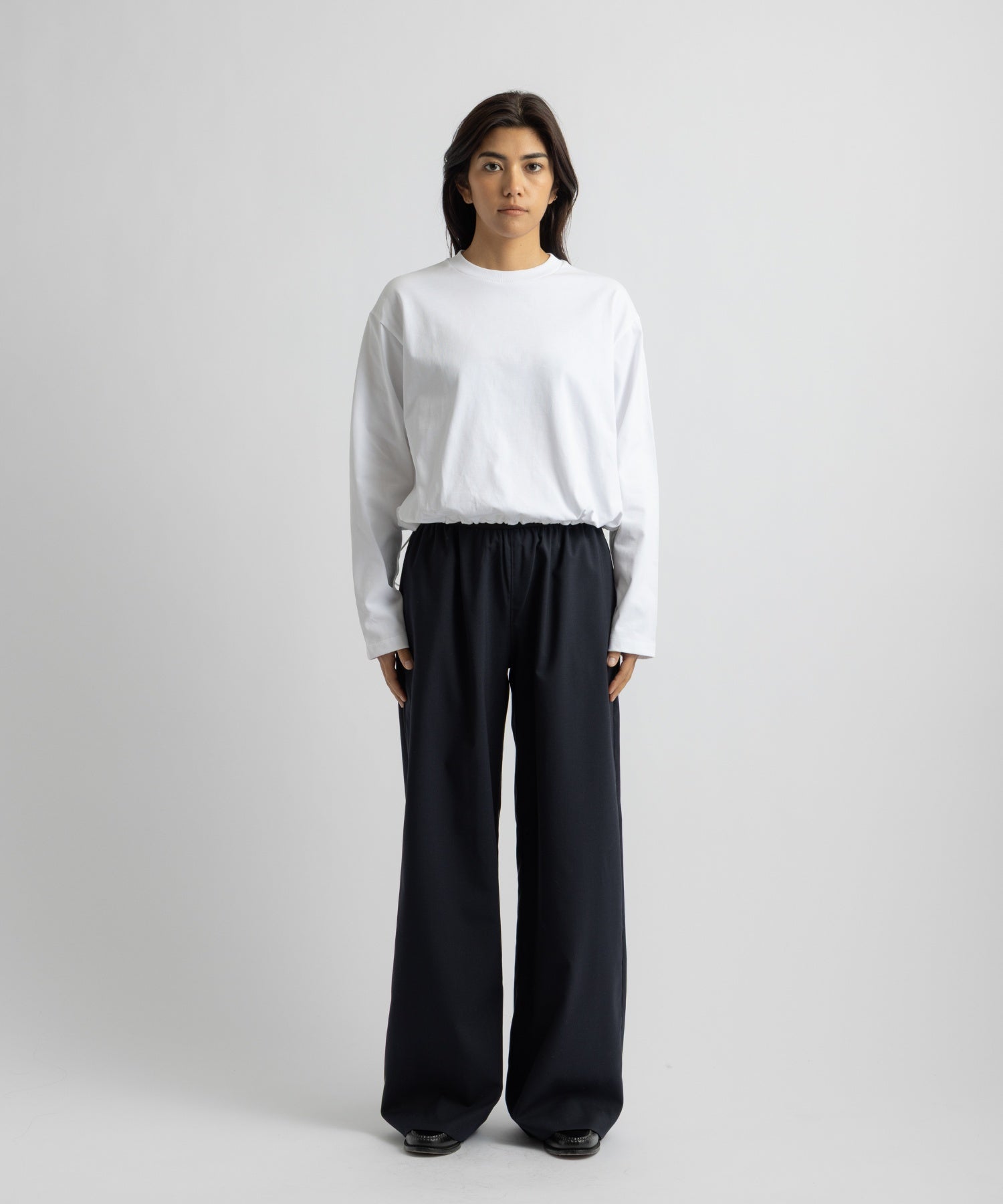 Saturdays NYC Arisa Long Sleeve Top in White