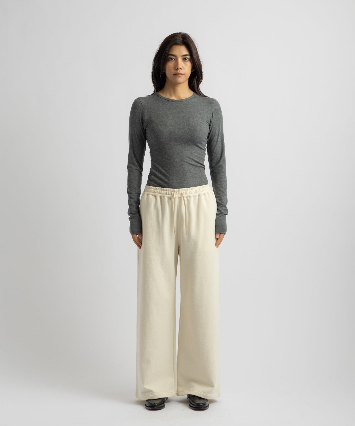Saturdays NYC Palmetto Ribbed Pant in Off White