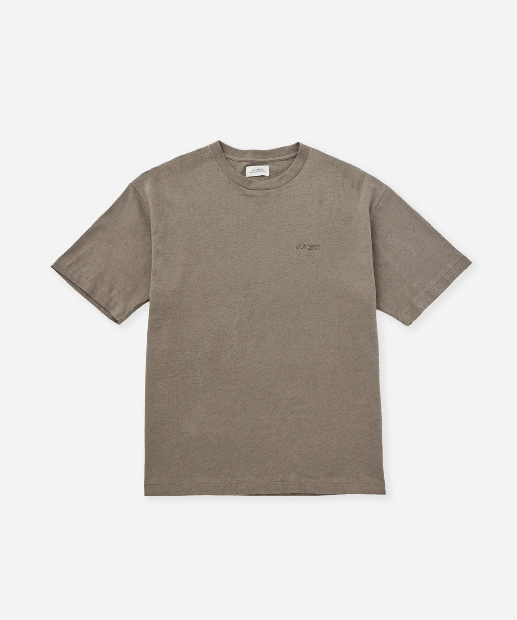 Saturdays NYC Hemp S.NYC Short Sleeve Tee in Gray