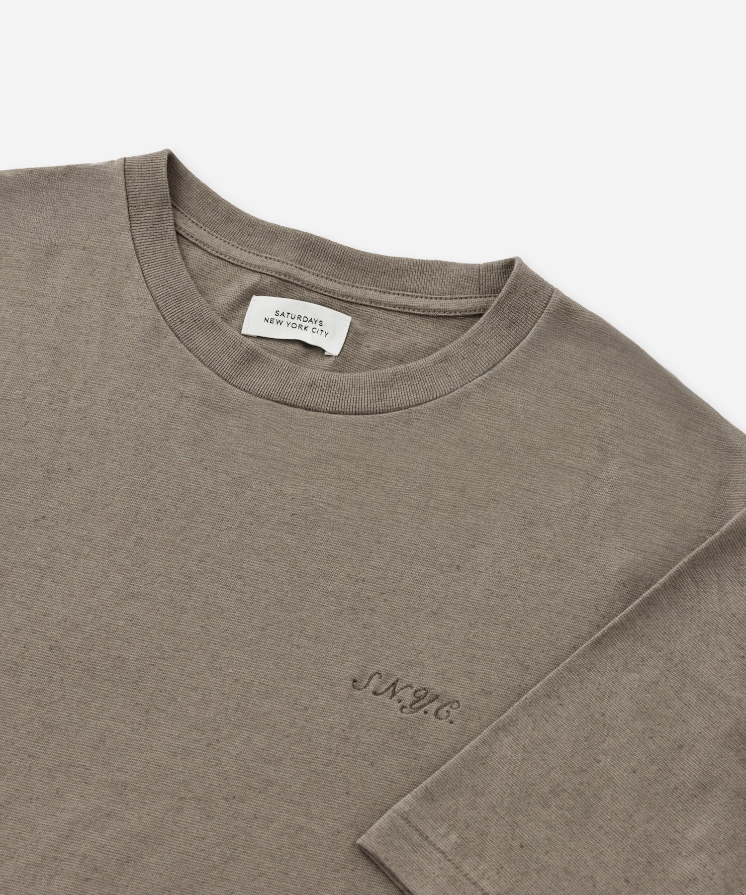 Saturdays NYC Hemp S.NYC Short Sleeve Tee in Gray