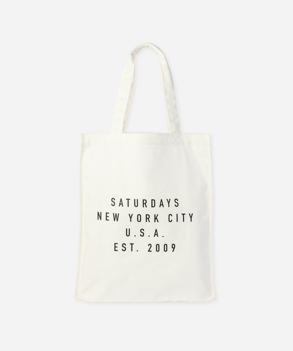 Saturdays NYC Established USA Tote Bag in Off White