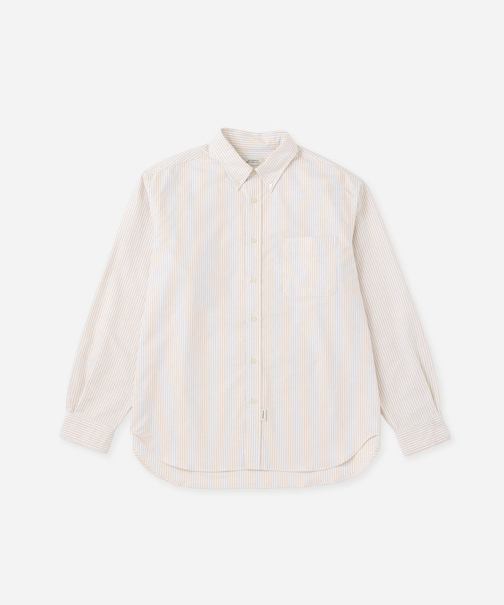 Saturdays NYC New Crosby Oxford Shirt in Beige