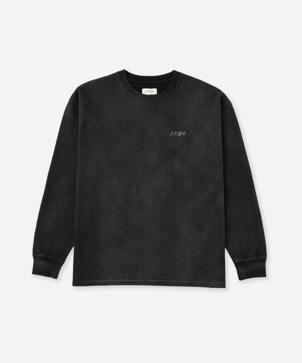 Saturdays NYC S.NYC Terry Long Sleeve Sweatshirt in Charcoal