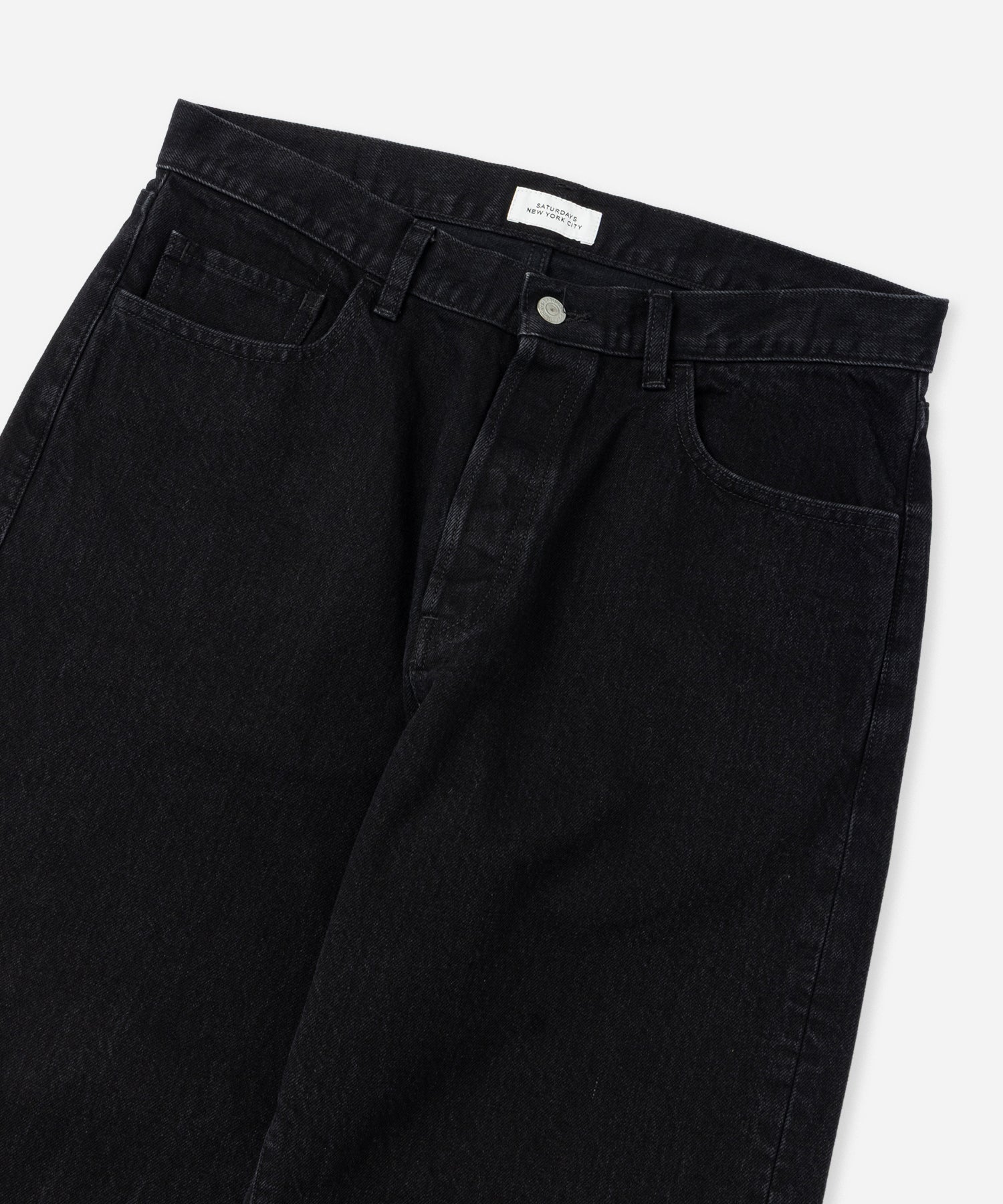 Saturdays NYC Tobias Straight Denim Pant in Black