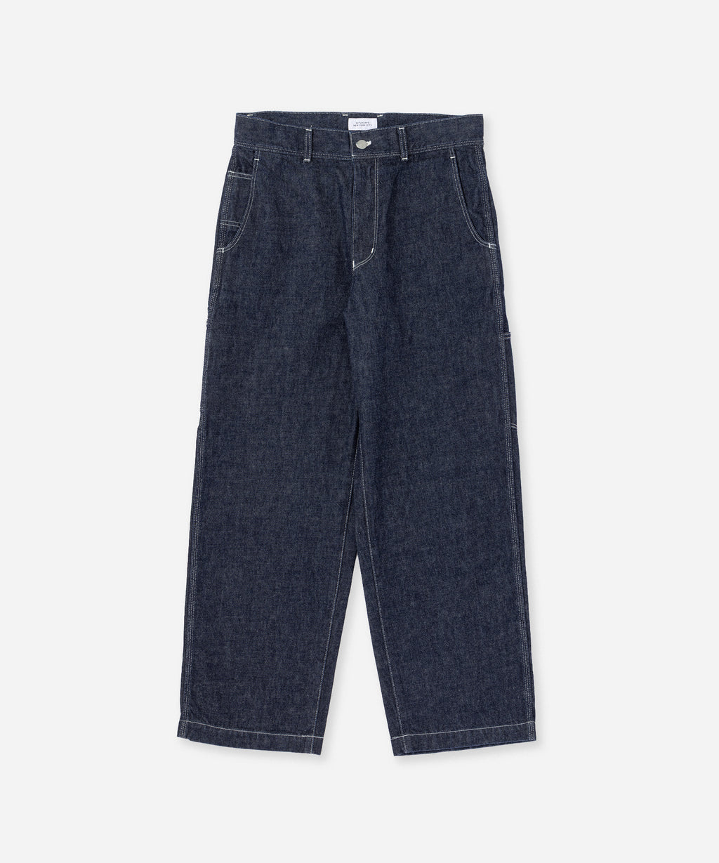 Saturdays NYC Morris Wide Denim Pants in Navy
