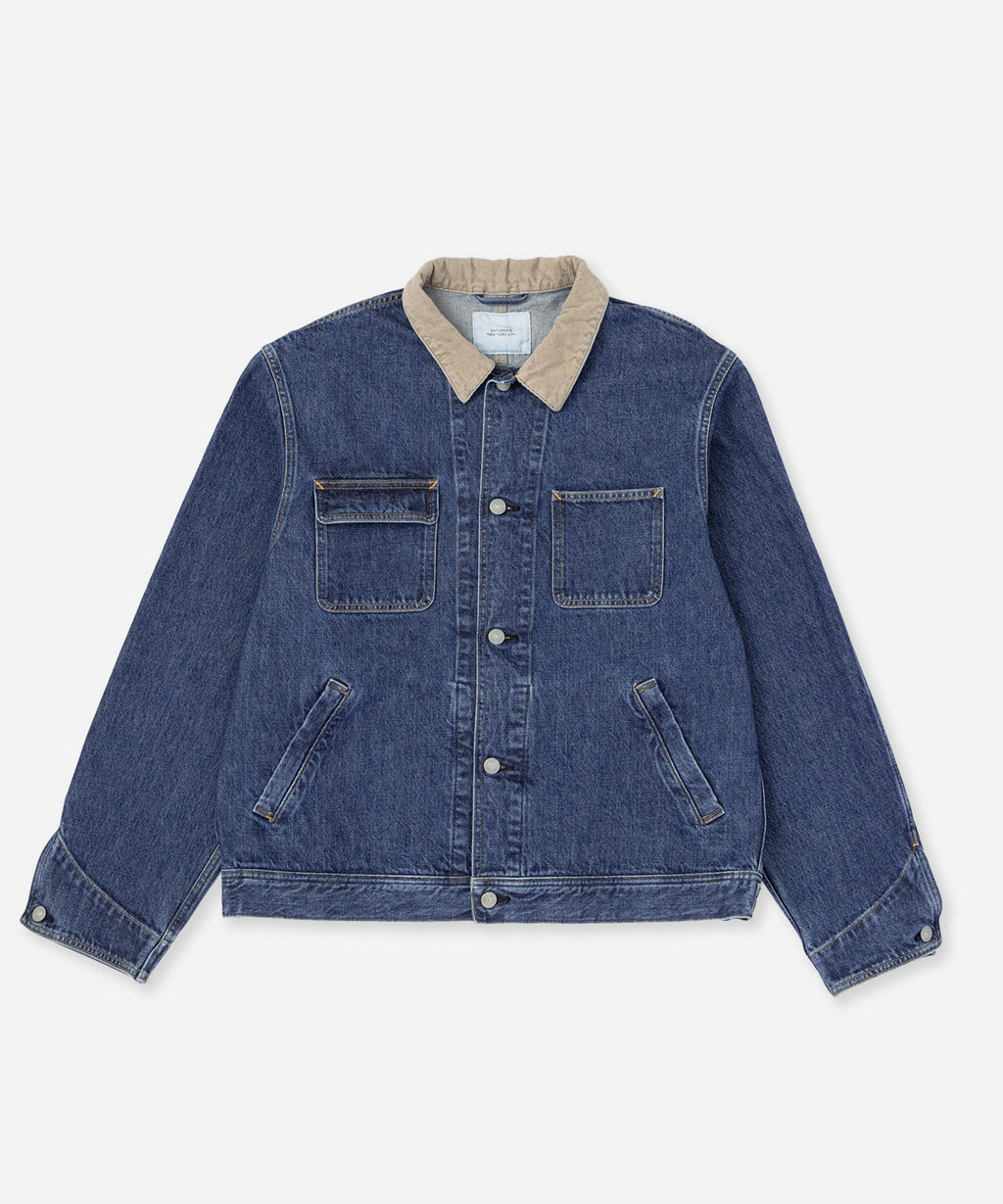 Saturdays NYC Antoine Coverall Jacket in Blue