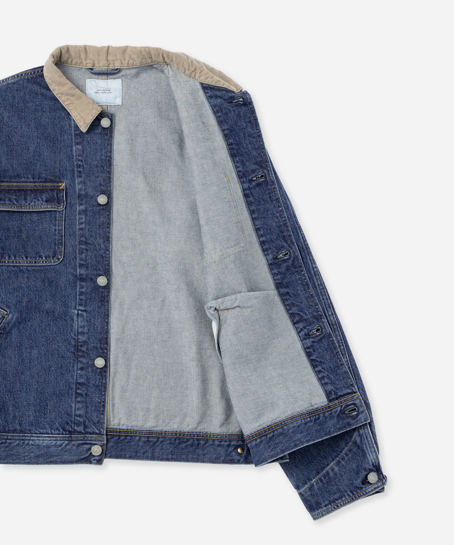 Saturdays NYC Antoine Coverall Jacket in Blue