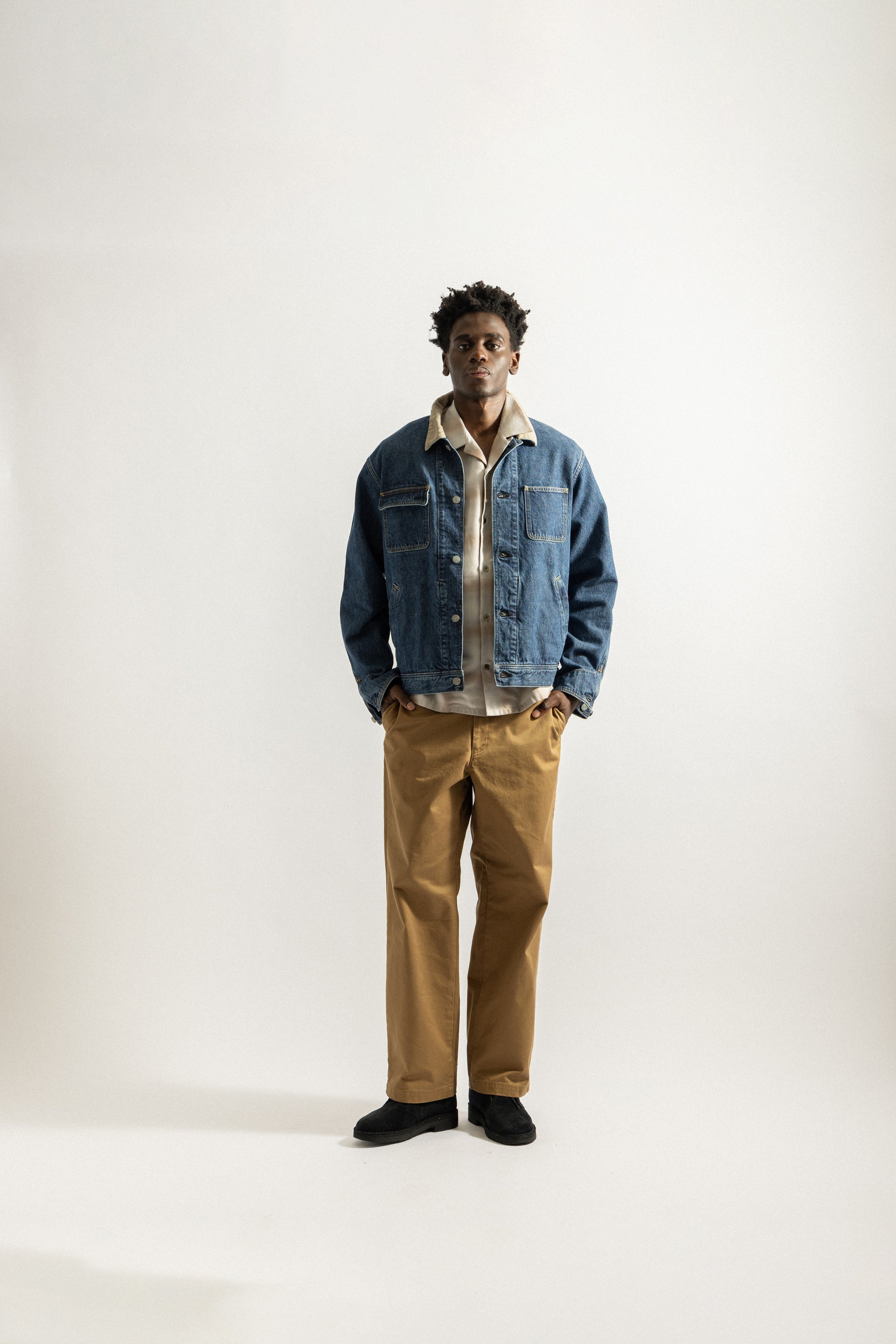 Saturdays NYC Ross Wide Chino Pant in Camel