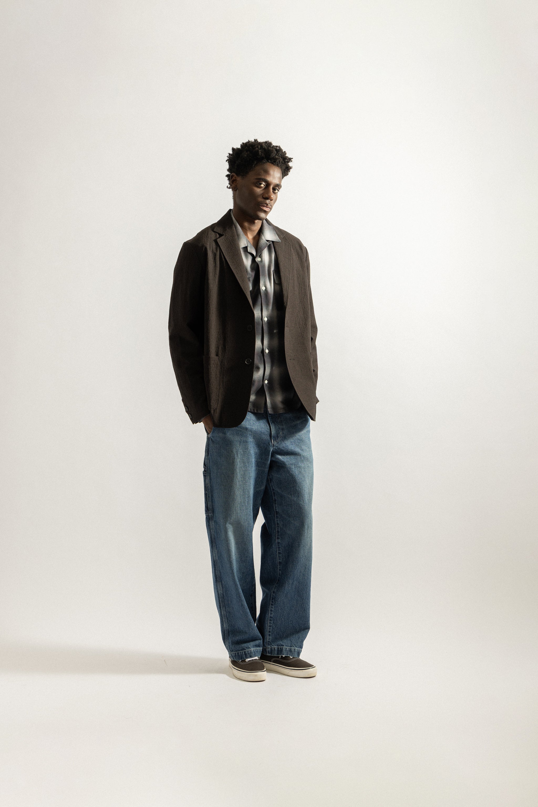 Saturdays NYC Morris Wide Denim Pants in Blue
