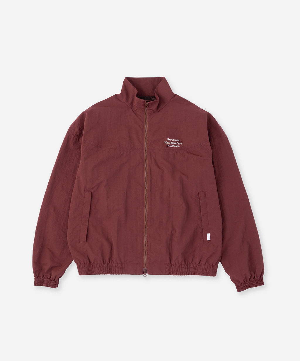 Saturdays NYC Everett International Training Jacket in Burgundy