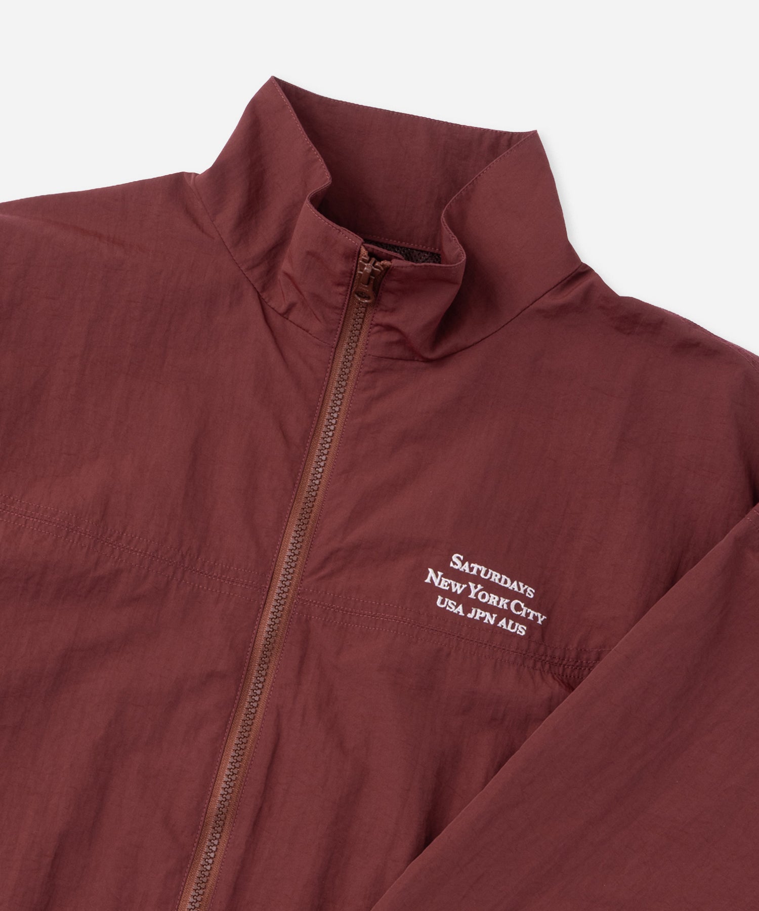 Saturdays NYC Everett International Training Jacket in Burgundy