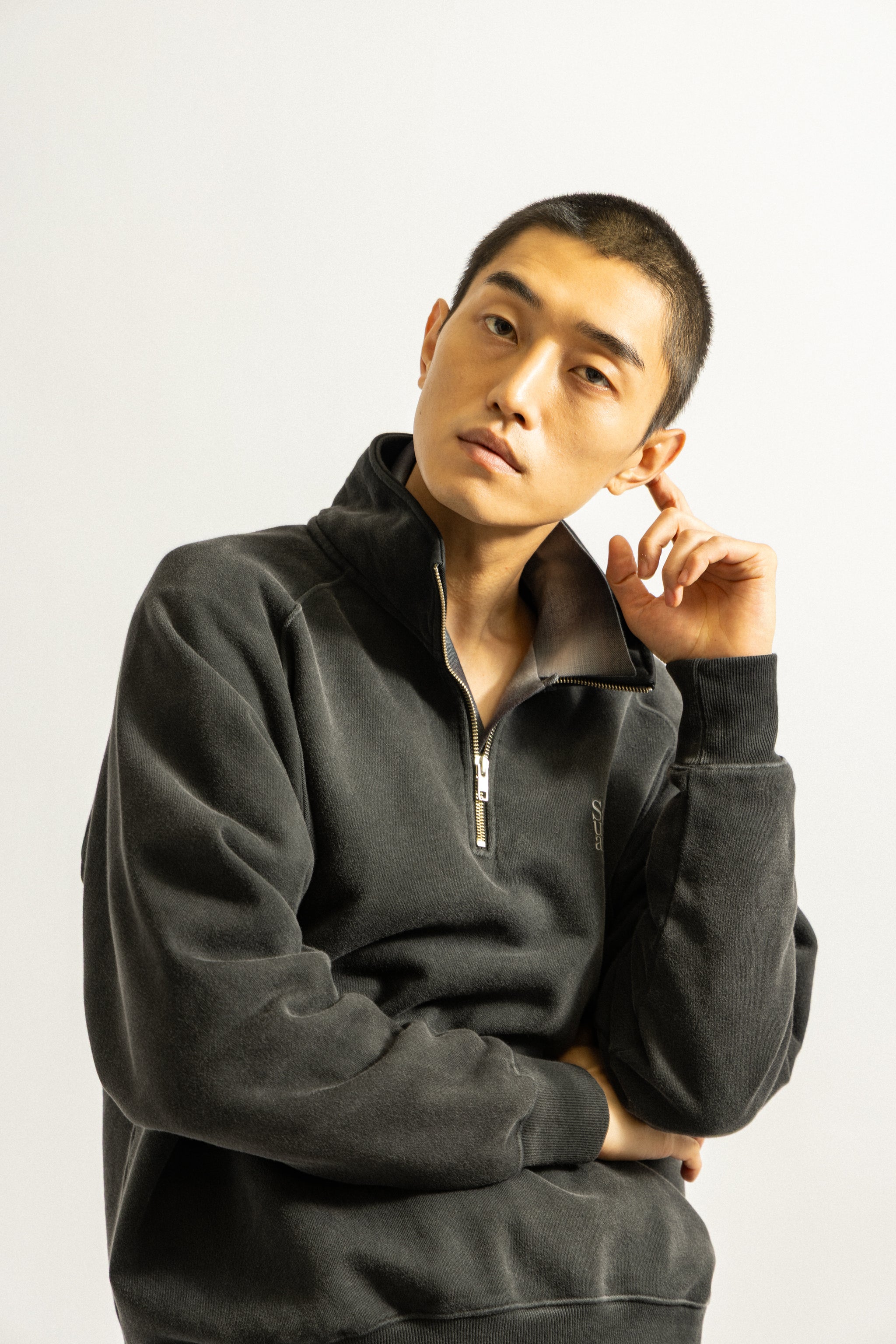 Saturdays NYC K.K Pullover Sweatshirt in Fade Black