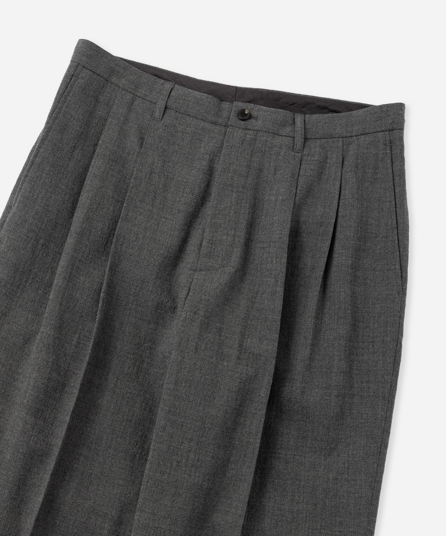 Saturdays NYC George Wool Two Tuck Pant in Gray