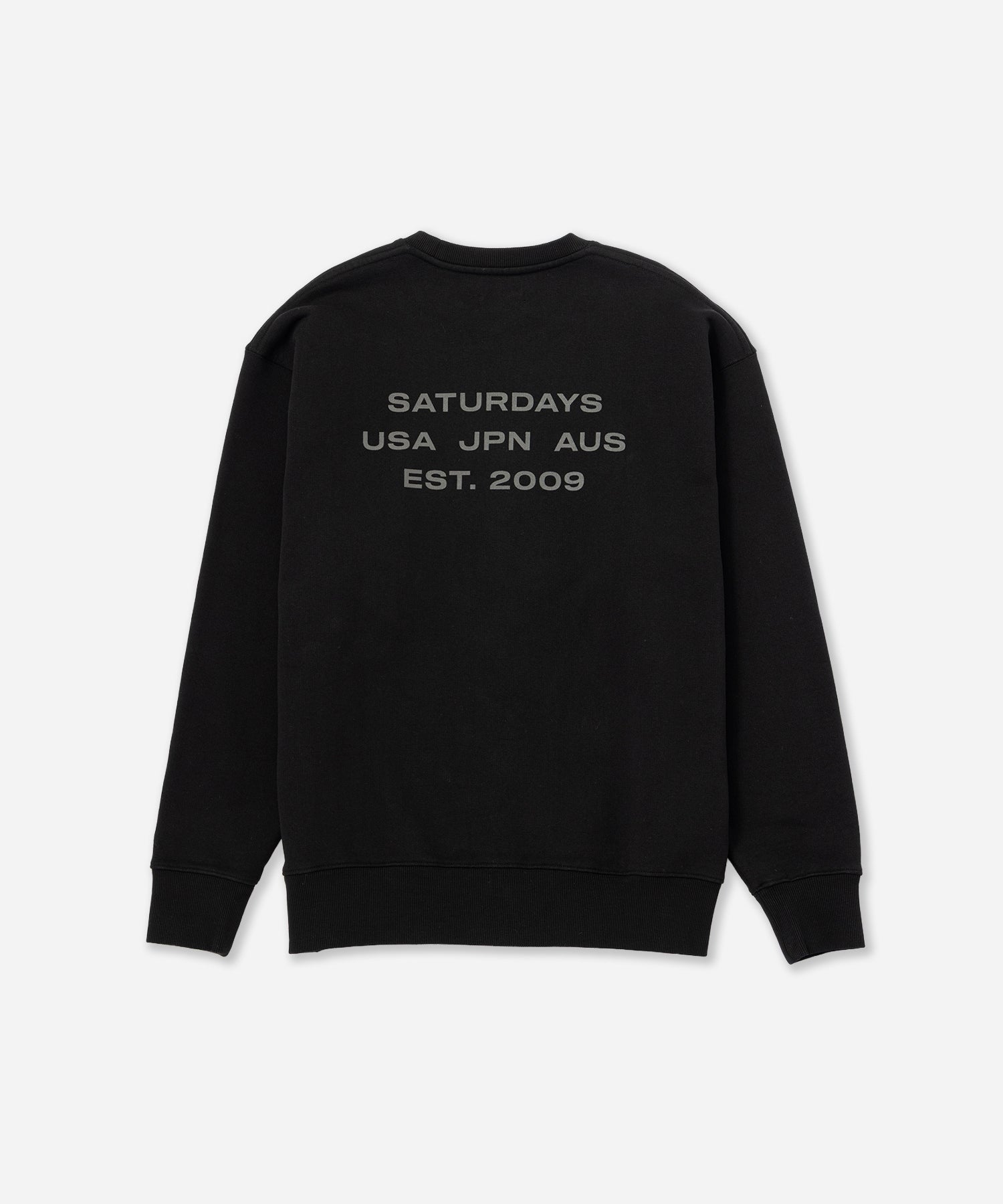 Saturdays NYC Bowery International Crew Sweatshirt in Black