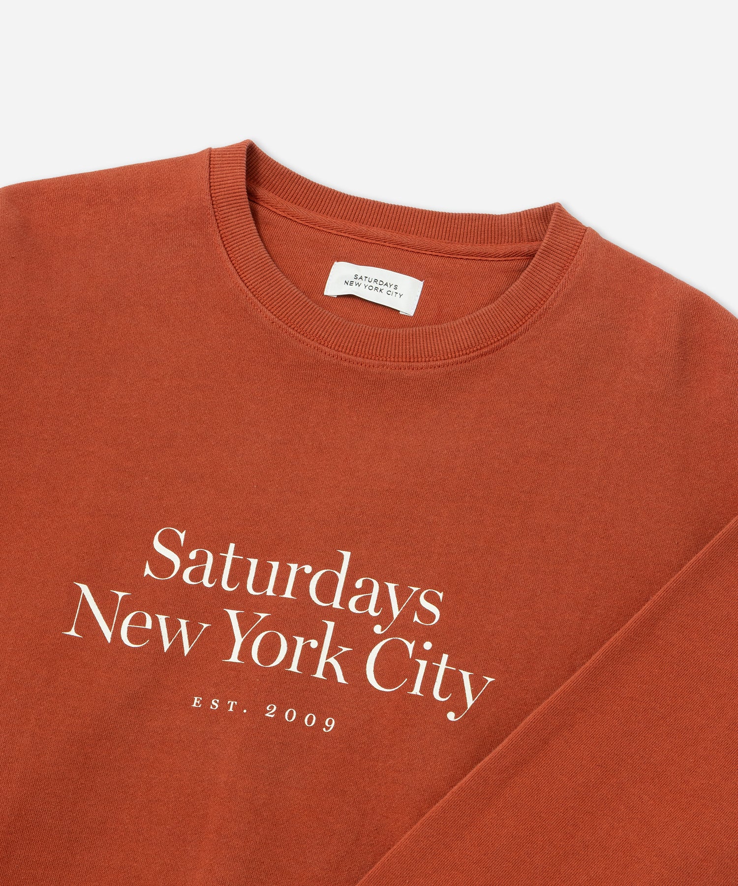 Saturdays NYC Bowery Miller Standard Crew Sweatshirt in Brick