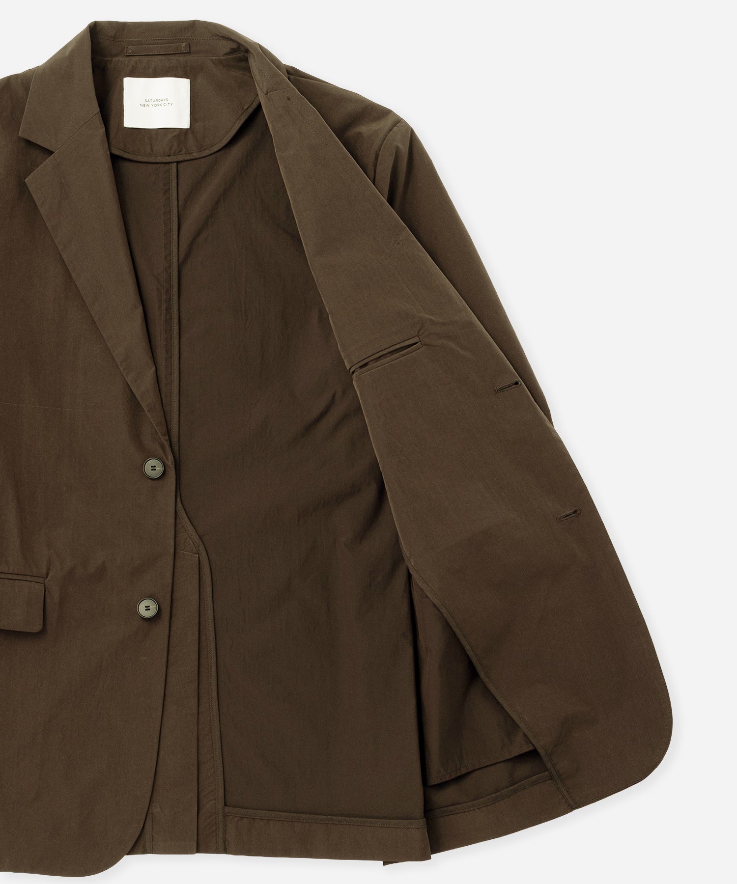Saturdays NYC Mirza Easy Wear Jacket in Dark Brown
