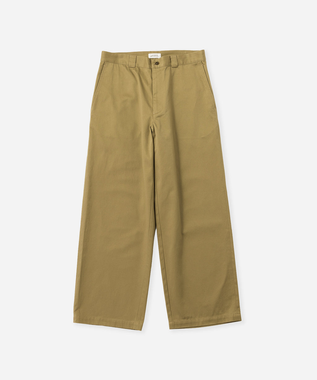 Saturdays NYC Ross Wide Chino Pant in Beige