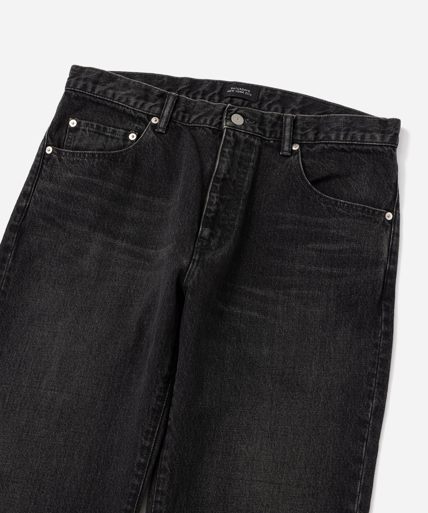 Saturdays NYC Nate Vintage Narrow Denim Pant in Fade Black