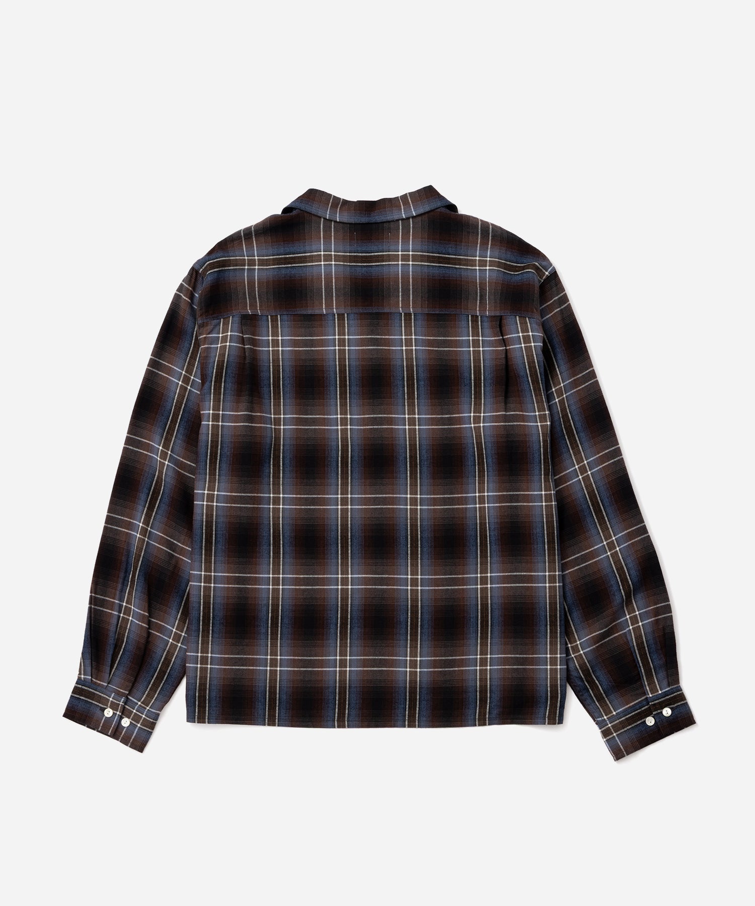 Saturdays NYC Marco Vintage Check Long Sleeve Shirt in Blue