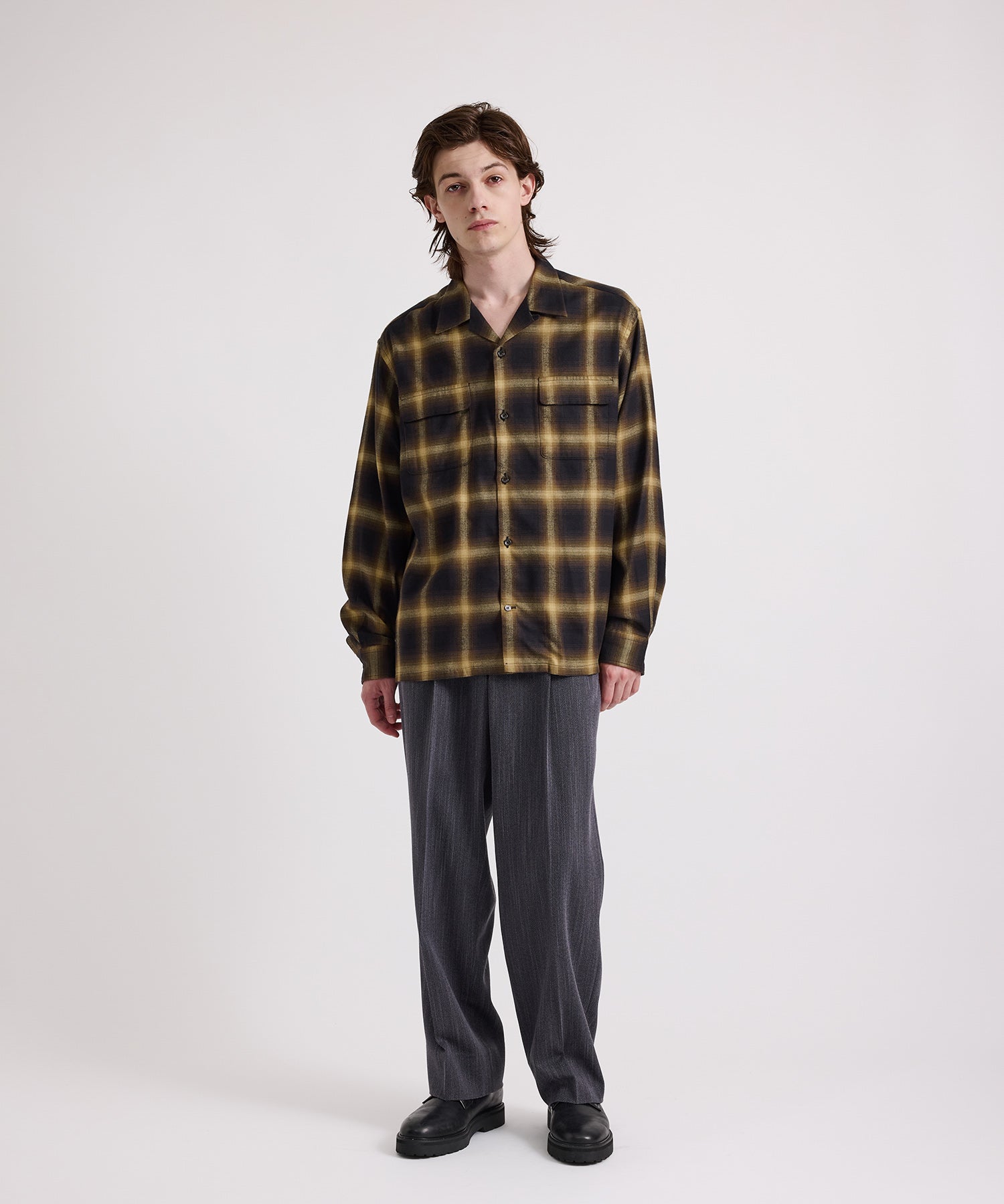 トップス BAYLEAF OMBRE CHECK SHIRTS 111141803_75.webp?v=1744142265