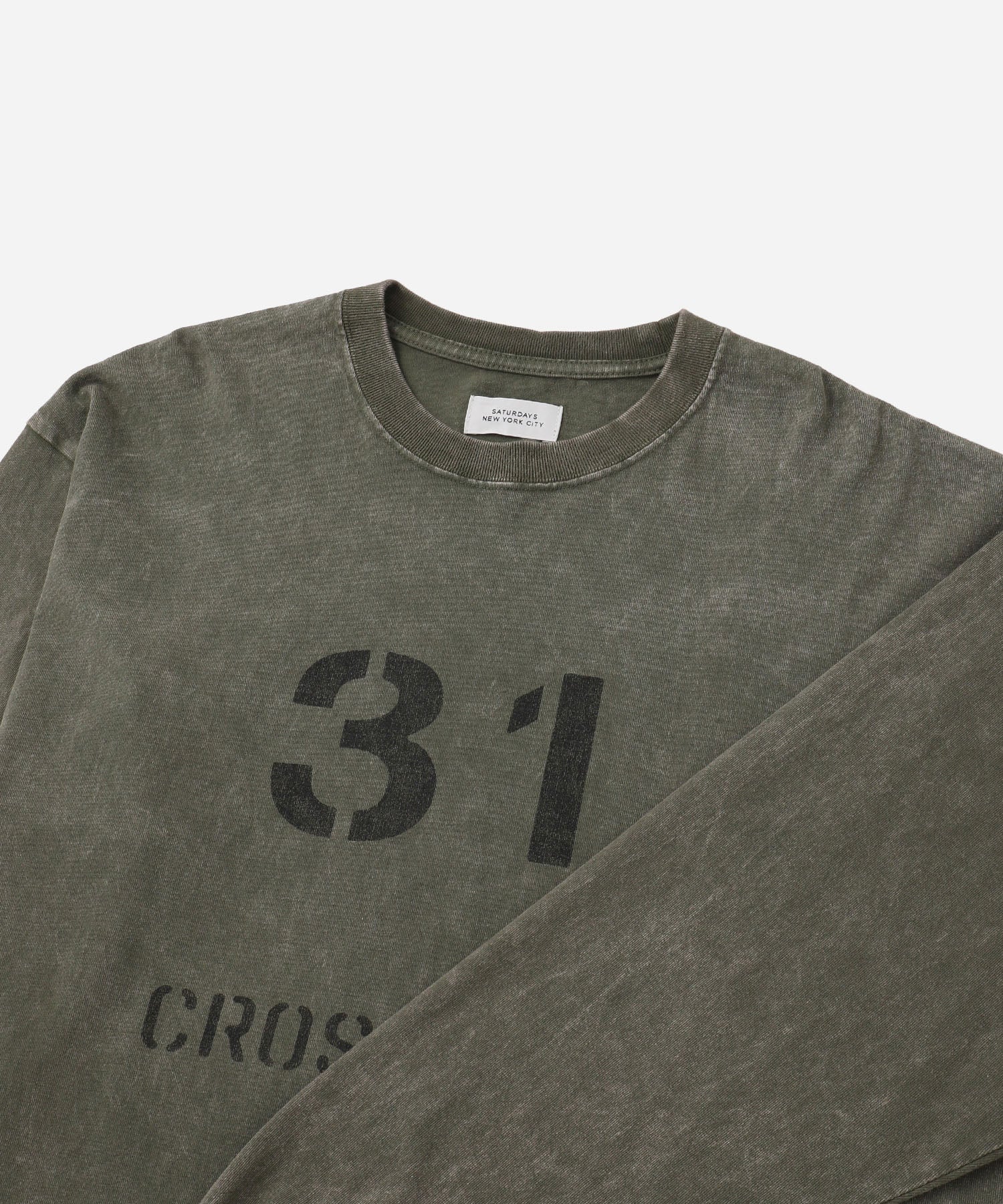 Crosby Stencil Print Relaxed Long Sleeve Tee