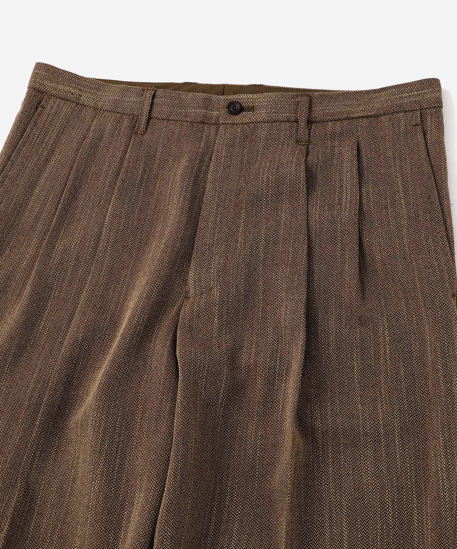 George Tweed Two Tuck Pant