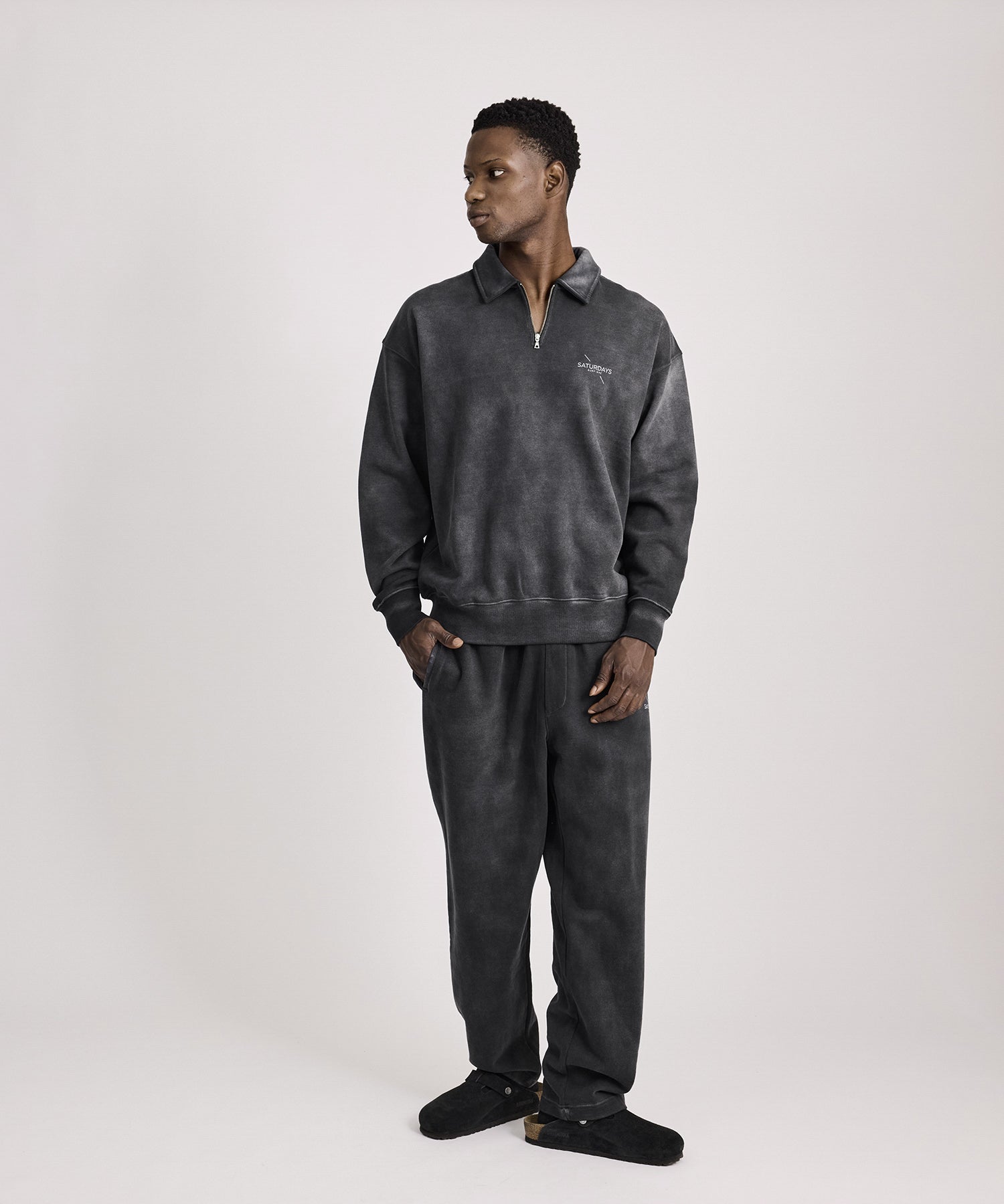 【グレー（07）】Mott Relaxed Quarter Zip Sweatshirt Mott Relaxed Quarter Zip Surf Sweatshirt | Saturdays NYC